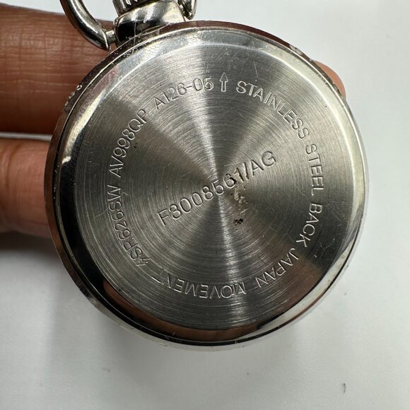 3/$30 Snowflake Clip-On Watch Keychain Bag Charm Hidden Dial Silver Tone - Picture 6 of 11